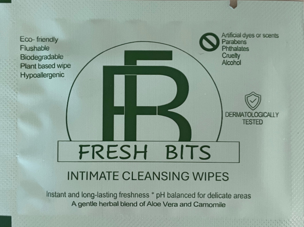 Fresh Bits-  box of 30 individually wrapped wipes